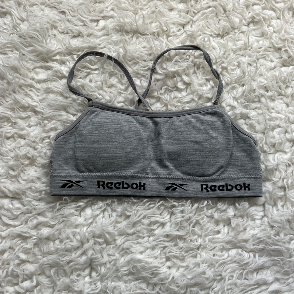 Reebok Women's Heather Gray Sports Bra